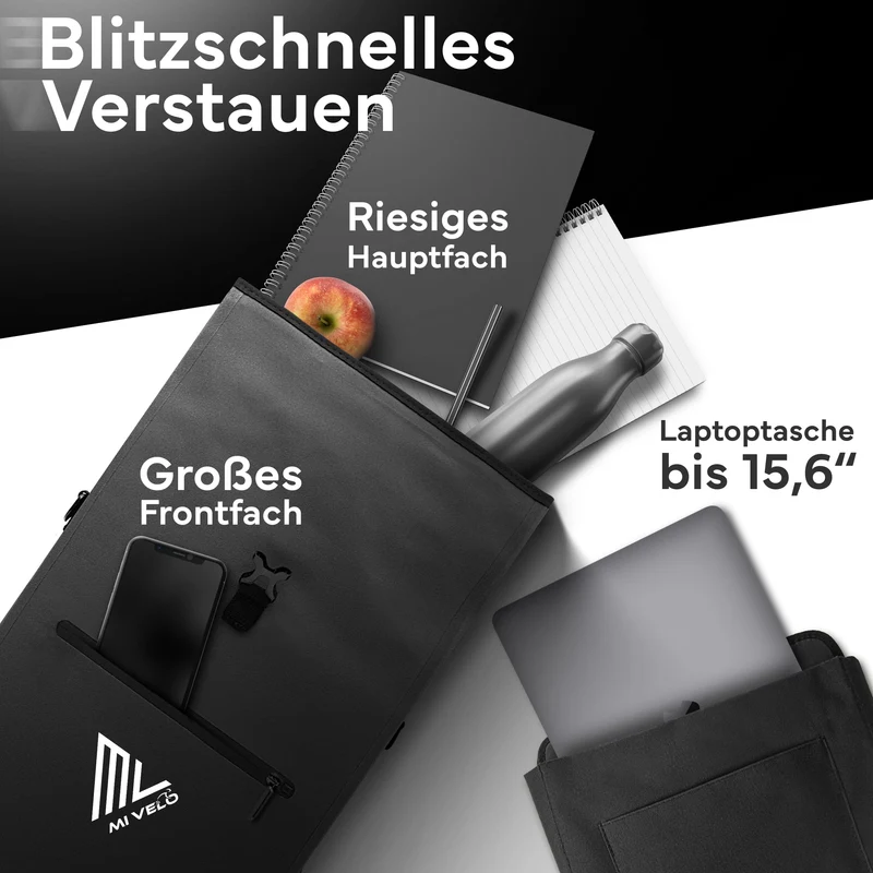 Fahrradtasche mit Rucksackfunktion 25L „MAGNUM“