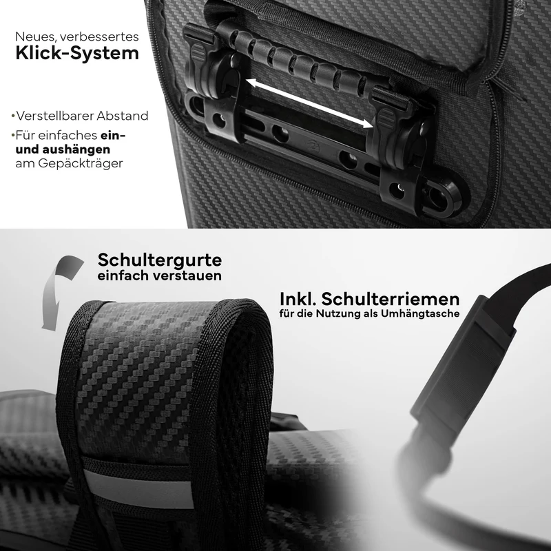 Fahrradtasche mit Rucksackfunktion 25L „MAGNUM“