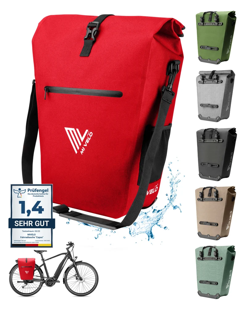 2in1 Fahrradtasche für Gepäckträger „CAPAX“ 25L
