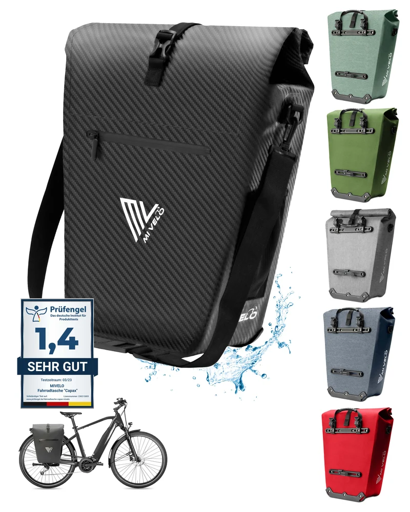 2in1 Fahrradtasche für Gepäckträger „CAPAX“ 25L