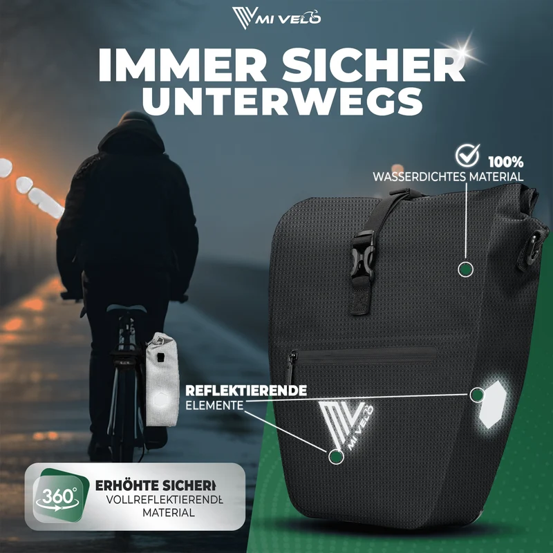 2in1 Fahrradtasche für Gepäckträger „CAPAX“ 25L