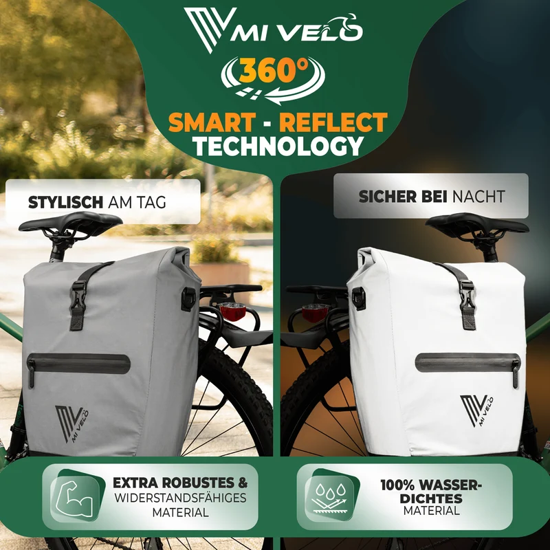 2in1 Fahrradtasche für Gepäckträger „CAPAX“ 25L