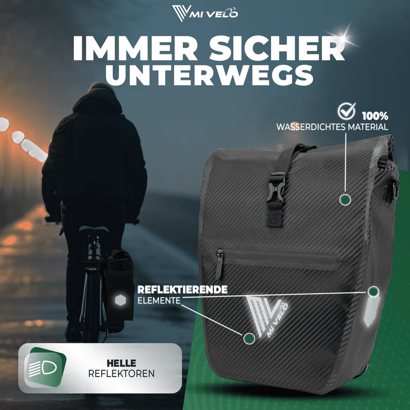2in1 Fahrradtasche für Gepäckträger „CAPAX“ 25L
