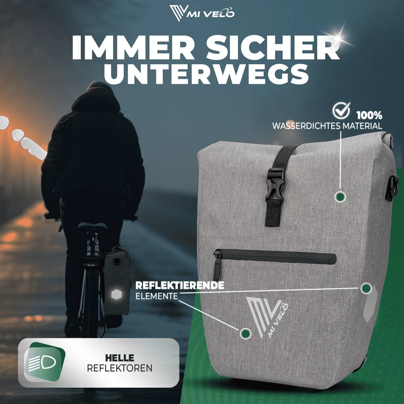 2in1 Fahrradtasche für Gepäckträger „CAPAX“ 25L