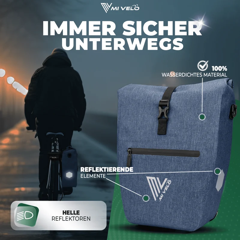 2in1 Fahrradtasche für Gepäckträger „CAPAX“ 25L