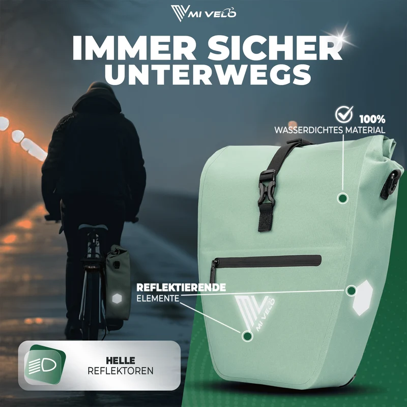2in1 Fahrradtasche für Gepäckträger „CAPAX“ 25L