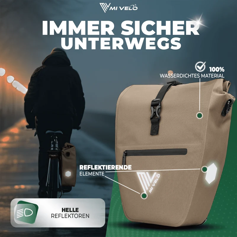 2in1 Fahrradtasche für Gepäckträger „CAPAX“ 25L
