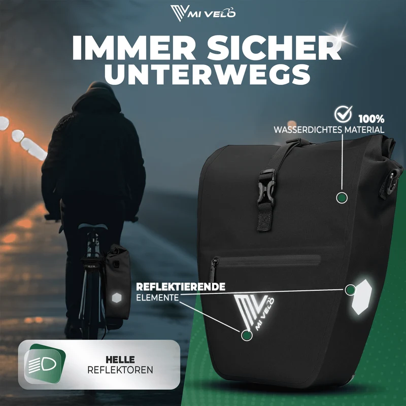 2in1 Fahrradtasche für Gepäckträger „CAPAX“ 25L
