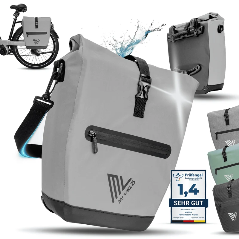 2in1 Fahrradtasche für Gepäckträger „CAPAX“ 25L