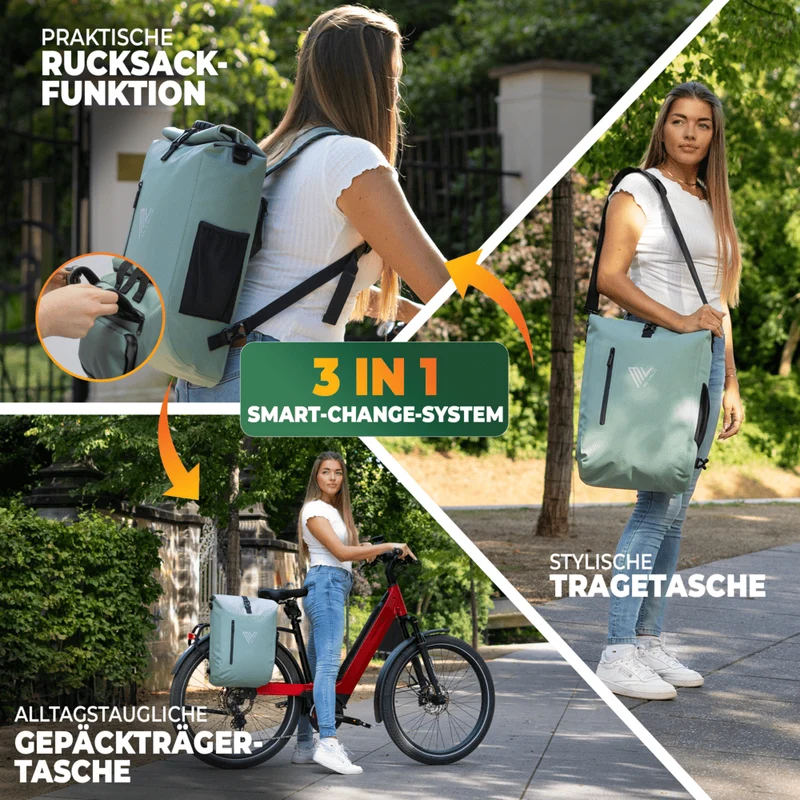 3in1 Fahrradtasche & Rucksack 20L „PRIMUS“