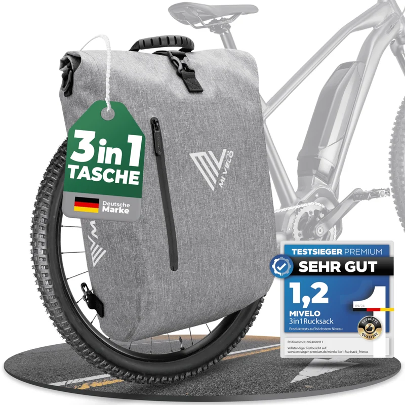 3in1 Fahrradtasche & Rucksack 20L „PRIMUS“