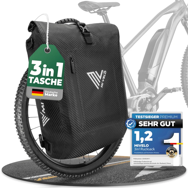3in1 Fahrradtasche & Rucksack 20L „PRIMUS“
