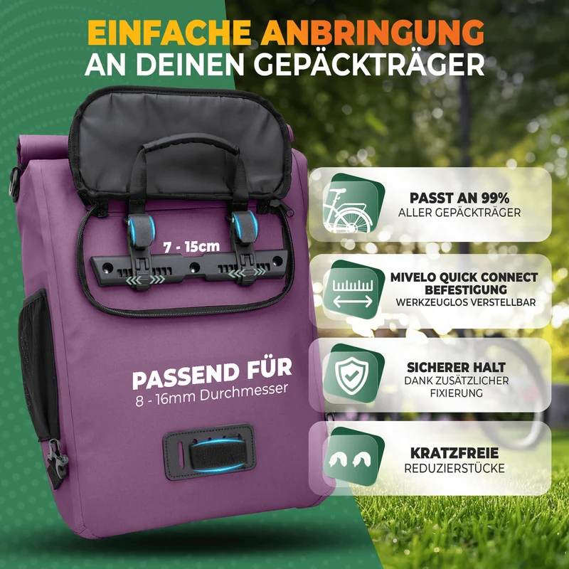 3in1 Fahrradtasche & Rucksack 20L „PRIMUS“