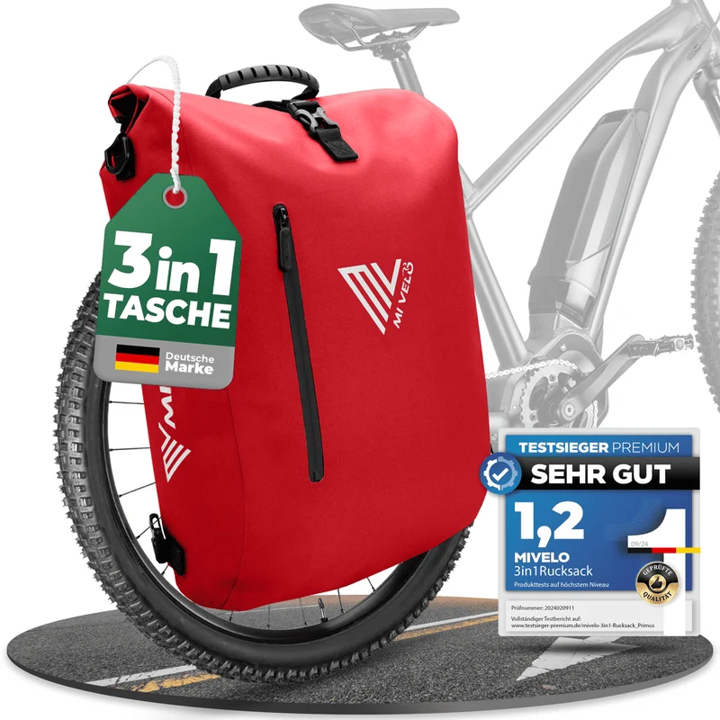 3in1 Fahrradtasche & Rucksack 20L „PRIMUS“