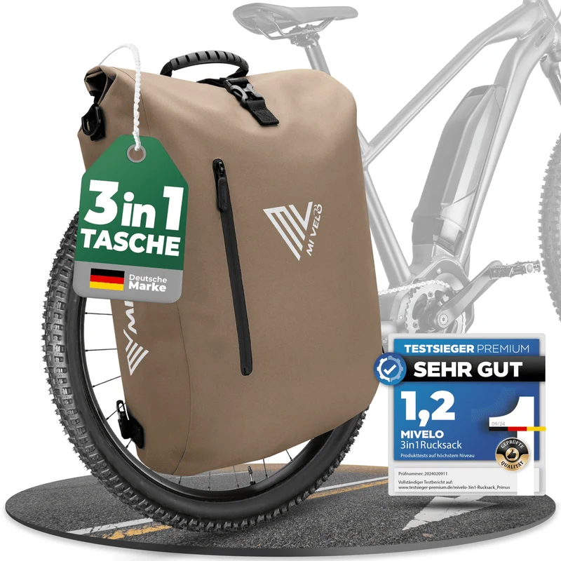 3in1 Fahrradtasche & Rucksack 20L „PRIMUS“