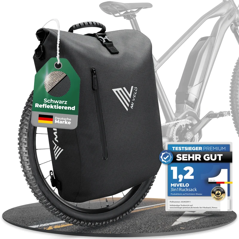 3in1 Fahrradtasche & Rucksack 20L „PRIMUS“