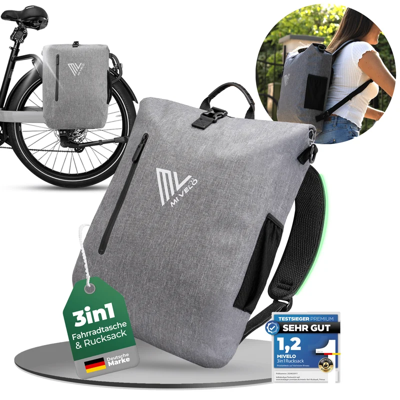 3in1 Fahrradtasche & Rucksack 20L „PRIMUS“