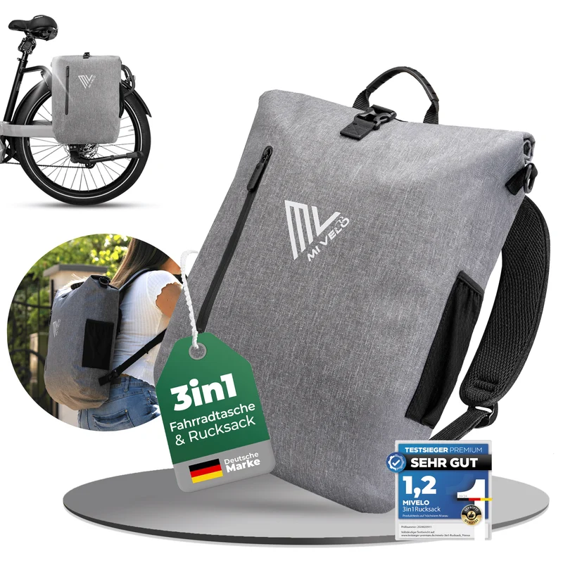3in1 Fahrradtasche & Rucksack 20L „PRIMUS“