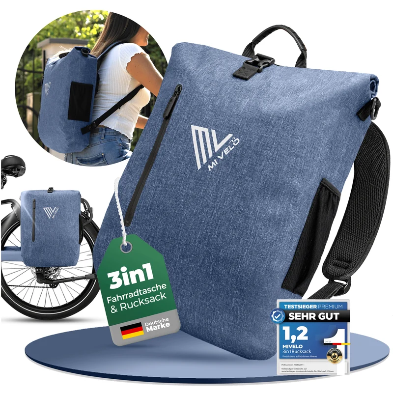 3in1 Fahrradtasche & Rucksack 20L „PRIMUS“