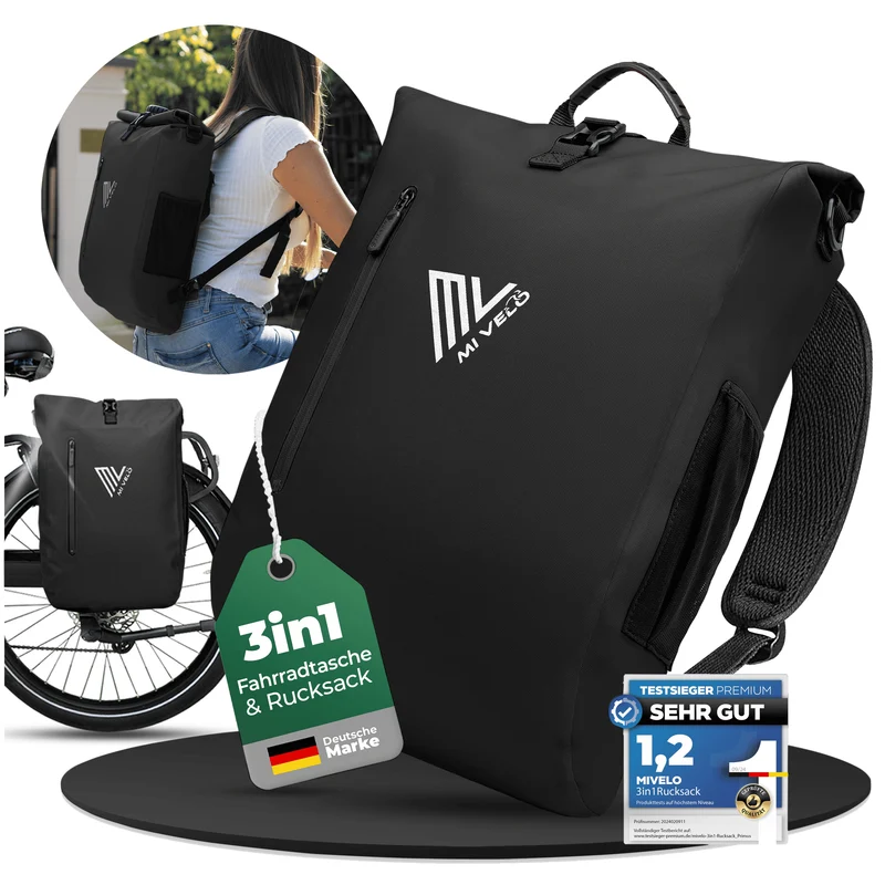 3in1 Fahrradtasche & Rucksack 20L „PRIMUS“
