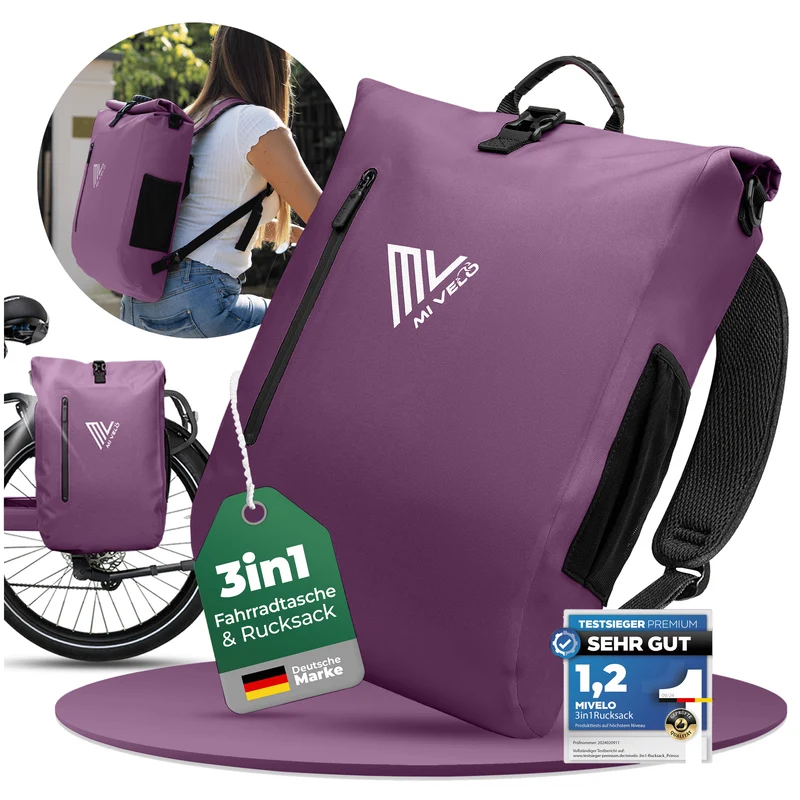 3in1 Fahrradtasche & Rucksack 20L „PRIMUS“