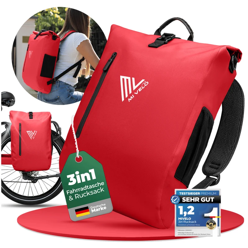 3in1 Fahrradtasche & Rucksack 20L „PRIMUS“