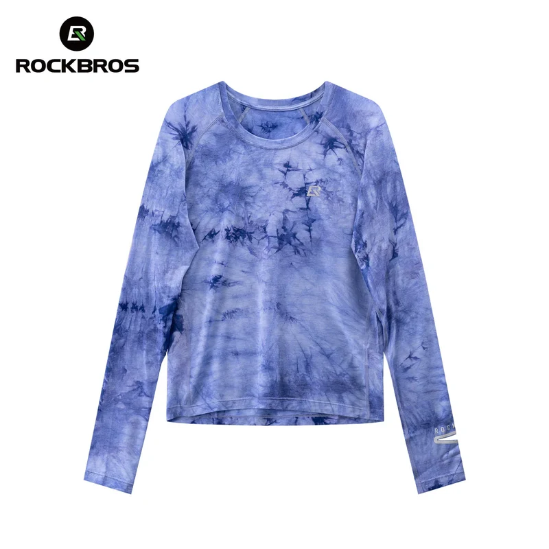 Rockbros Langarm Laufshirt Merinowolle, atmungsaktiv & schnell trocknend für Outdoor, Wandern & Radfahren