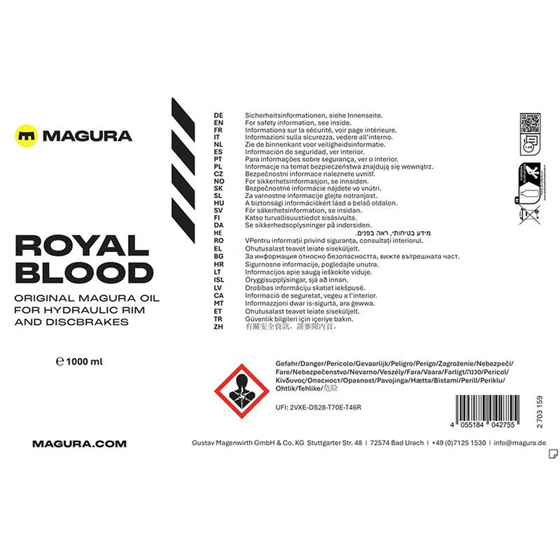 Magura Royal Blood Mineral-Bremsöl 1000ml Blau