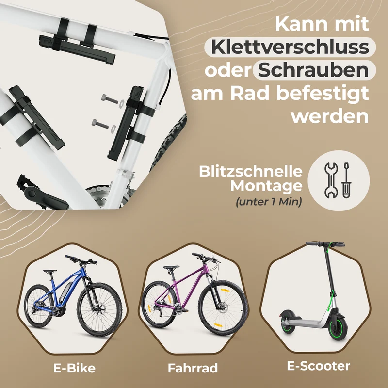Faltschloss Fahrrad 120cm - 3 Schlüssel