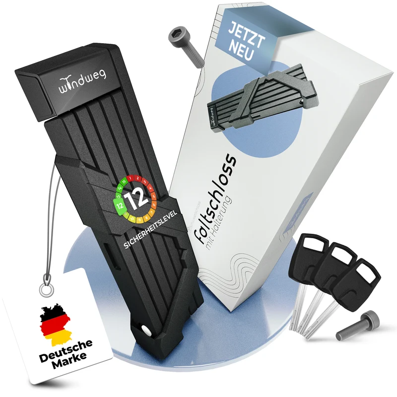 Faltschloss Fahrrad 90cm - 3 Schlüssel