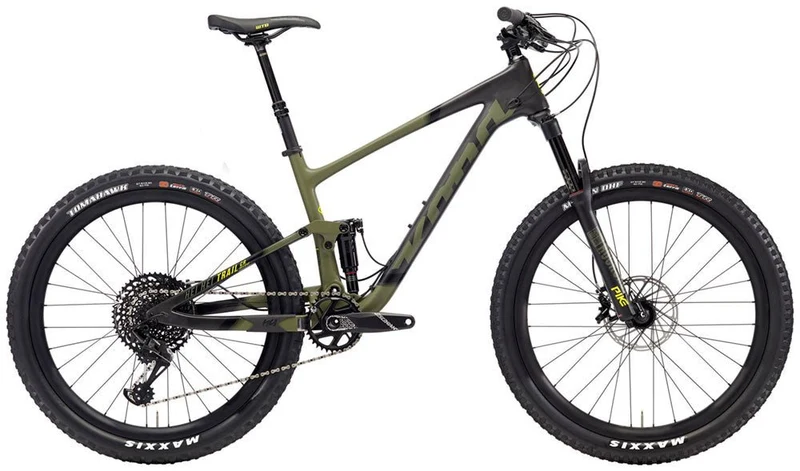 Kona Hei Hei Trail CR Carbon Rahmen 27,5" | MTB Trail Fully 140 mm | Olive | Modell 2018
