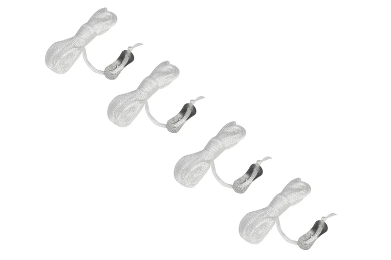 Abspannleine 4 mm x 3,5 m + Klemmen – Stärke der Abspannleine ca. 0,4 cm, 3,5 Meter