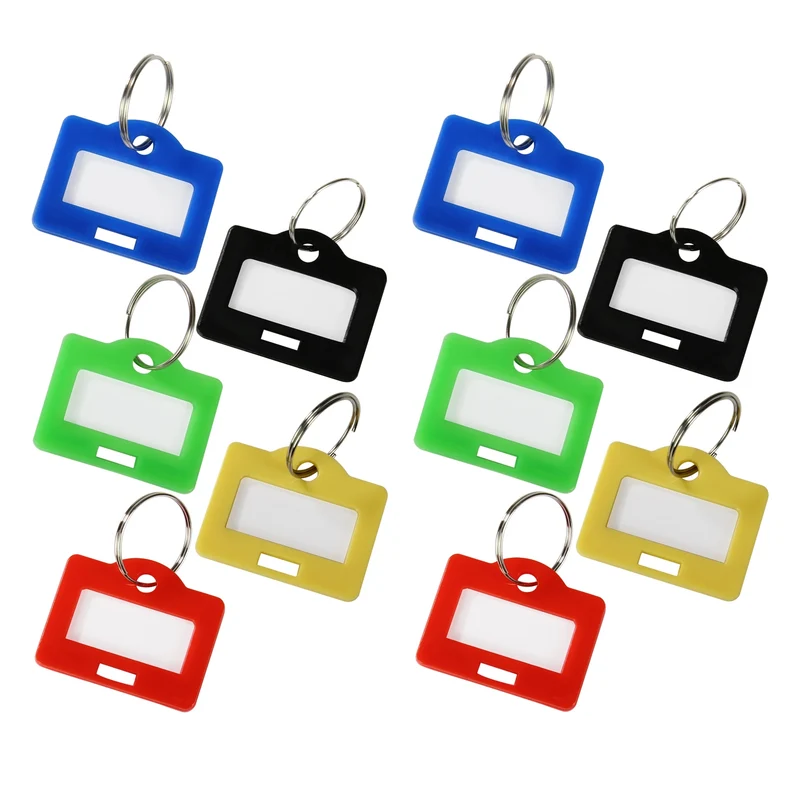 10 x Schlüsselanhänger, HMF 1800, 2,9 x 2,5 x 0,26 cm, Farblich sortiert