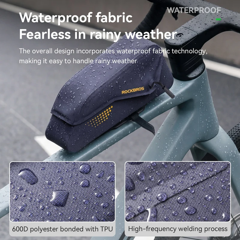 Wasserdichte Fahrrad-Oberrohrtasche 0,8 L