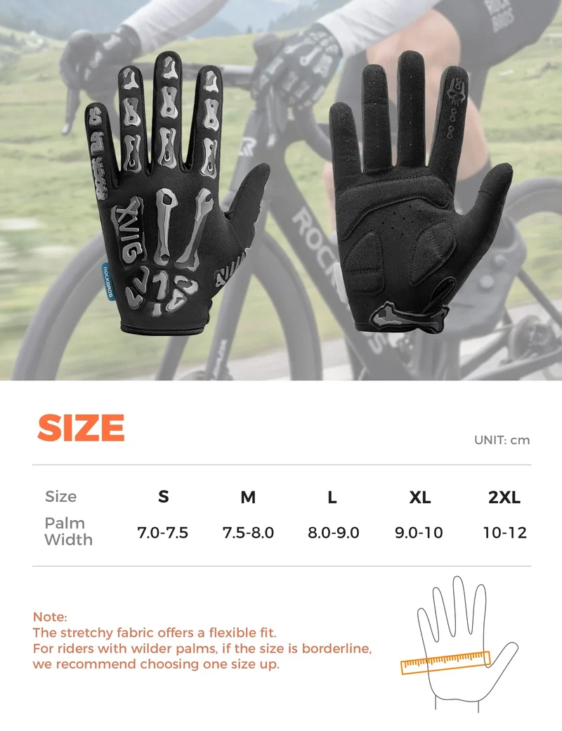 Gepolsterte Langfinger-Fahrradhandschuhe