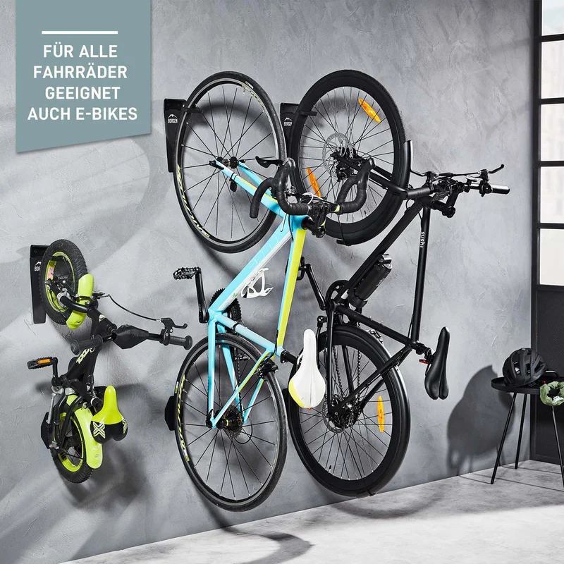 Fahrrad Wandhalterung vertikal – Schwarz