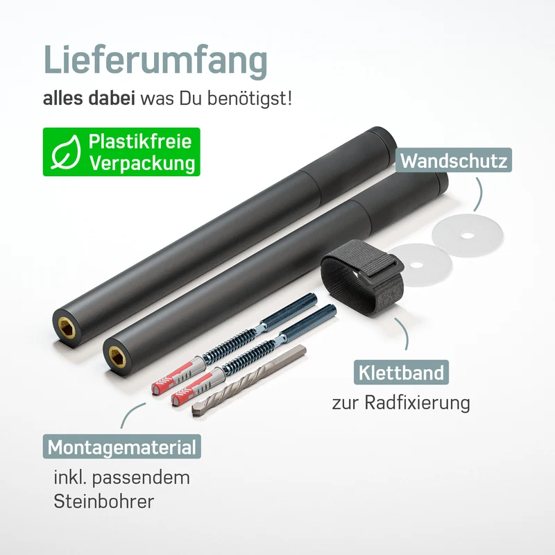 Fahrradhalterung Wand Holz – Schwarz