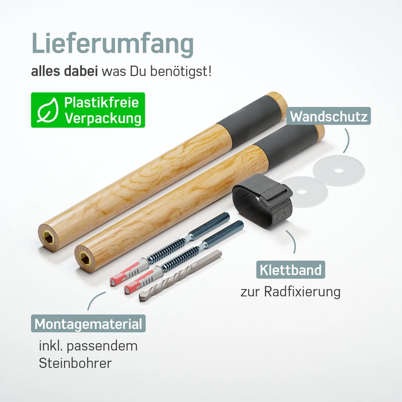 Fahrrad Wandhalterung Holz – Eiche