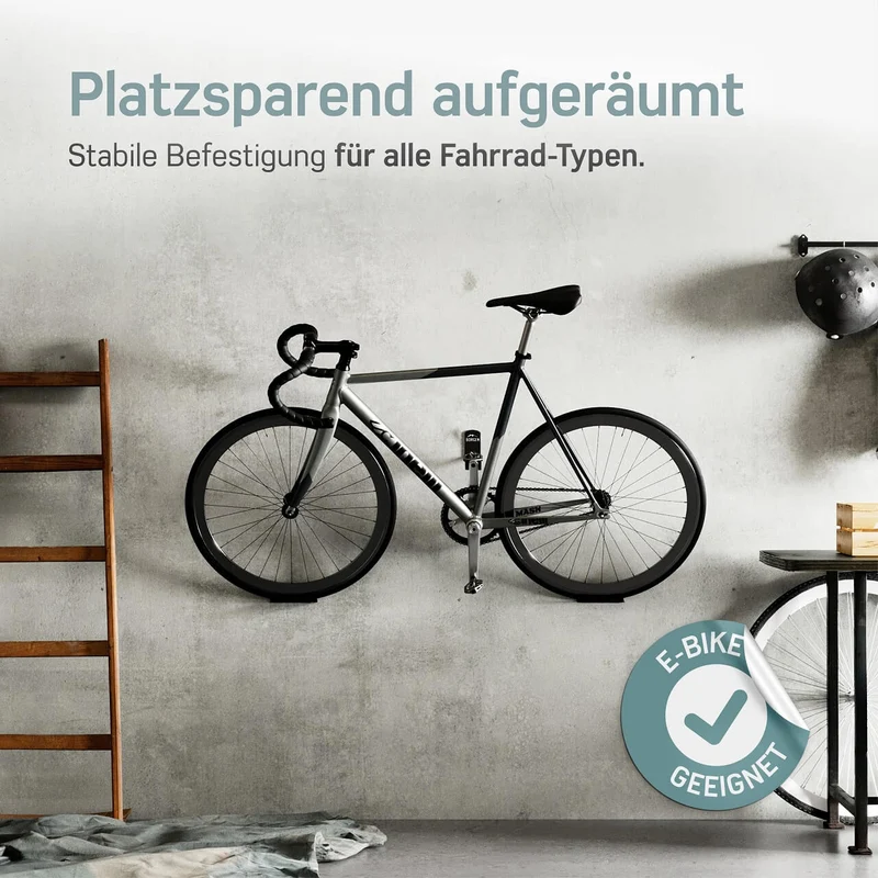 Fahrrad Wandhalterung Pedalaufhängung – Schwarz