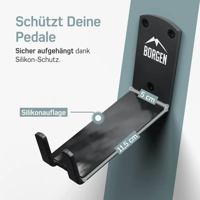 Fahrrad Wandhalterung Pedalaufhängung – Schwarz