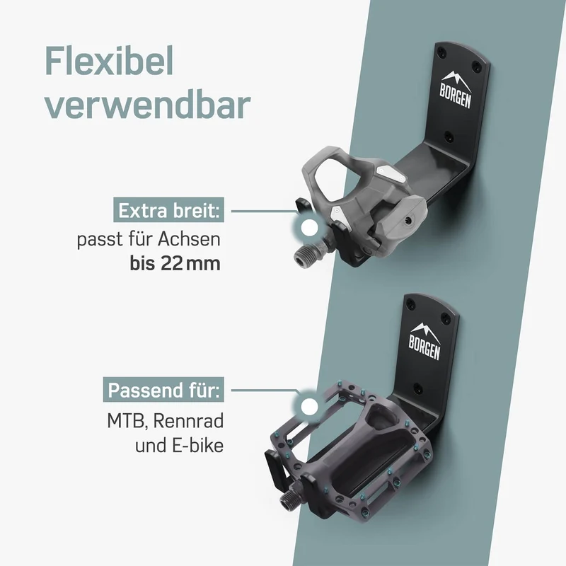 Fahrrad Wandhalterung Pedalaufhängung – Schwarz