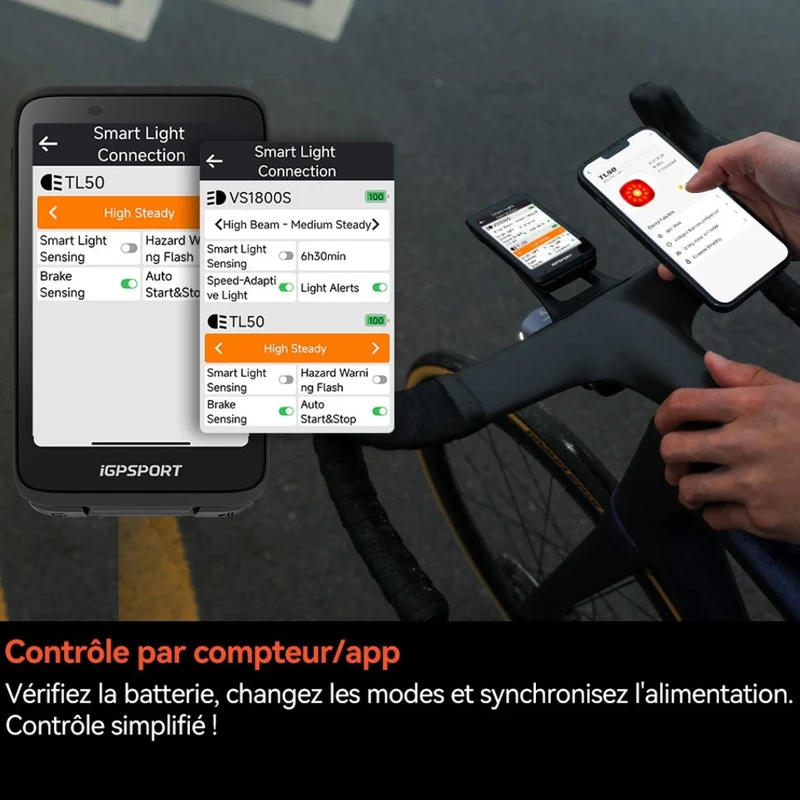 Feu arrière vélo IGPSPORT TL50