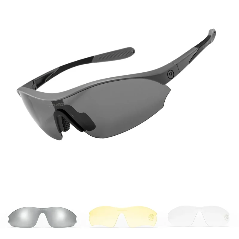 Sport-Radfahrsonnenbrille mit 3 austauschbaren UV400-Gläsern