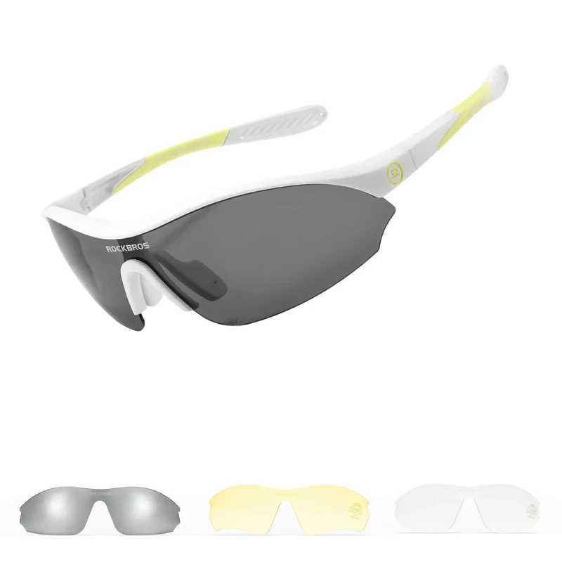 Sport-Radfahrsonnenbrille mit 3 austauschbaren UV400-Gläsern