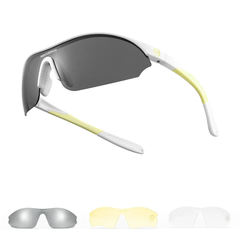 Sport-Radfahrsonnenbrille mit 3 austauschbaren UV400-Gläsern