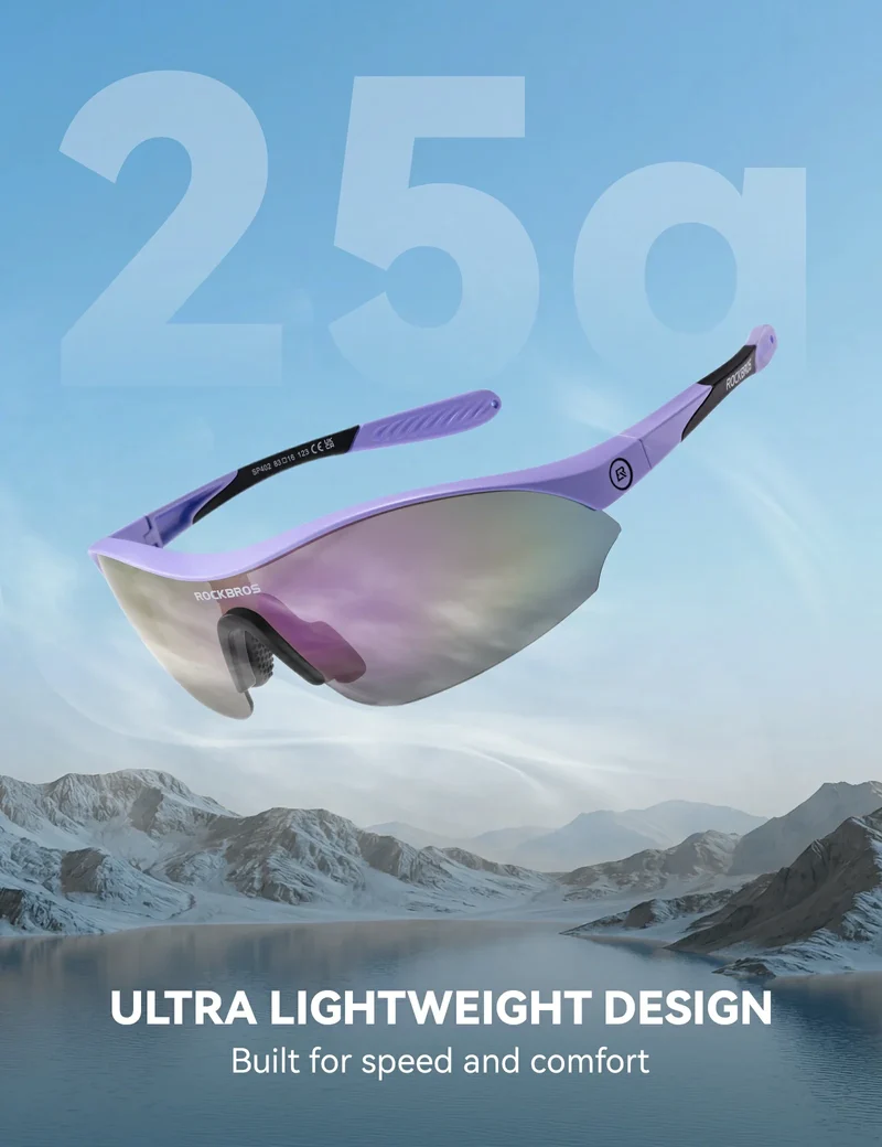 Sport-Radfahrsonnenbrille mit 3 austauschbaren UV400-Gläsern