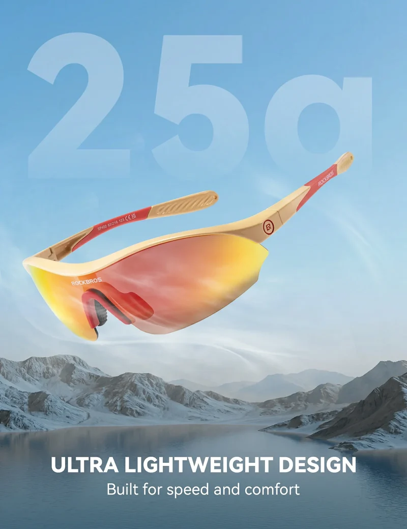 Sport-Radfahrsonnenbrille mit 3 austauschbaren UV400-Gläsern