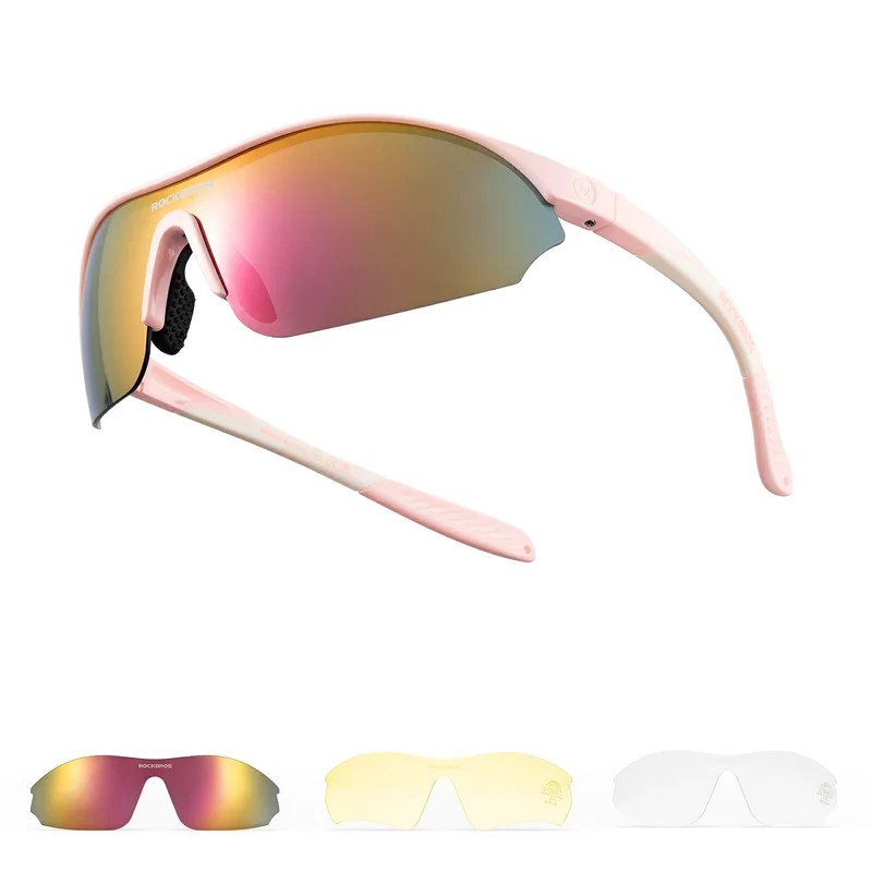 Sport-Radfahrsonnenbrille mit 3 austauschbaren UV400-Gläsern