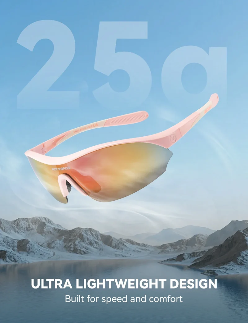 Sport-Radfahrsonnenbrille mit 3 austauschbaren UV400-Gläsern