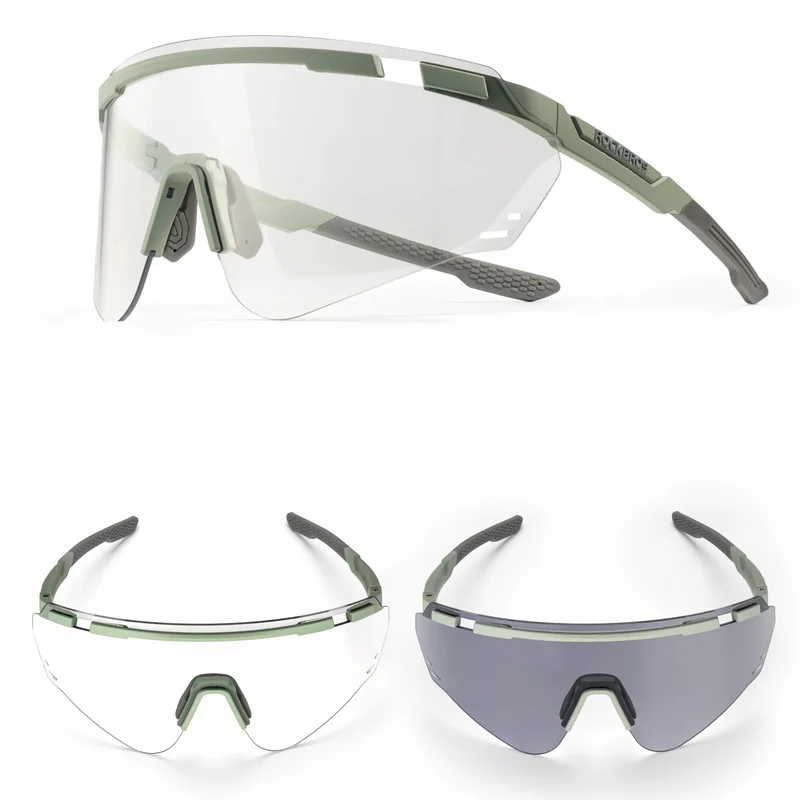 Photochrome Fahrradbrille mit UV400 Schutz Ultraleicht TR90 Gestell